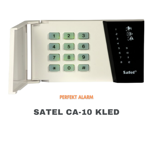 Satel CA-10 KLED LED diódás kezelőegység, felnyitott fedéllel