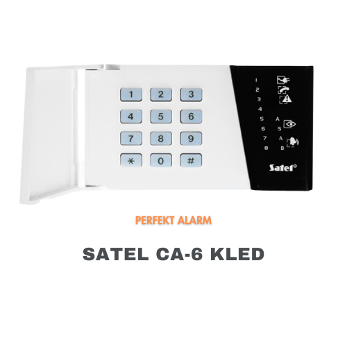 Satel CA-6 KLED LED diódás kezelőegység, felnyitott fedéllel