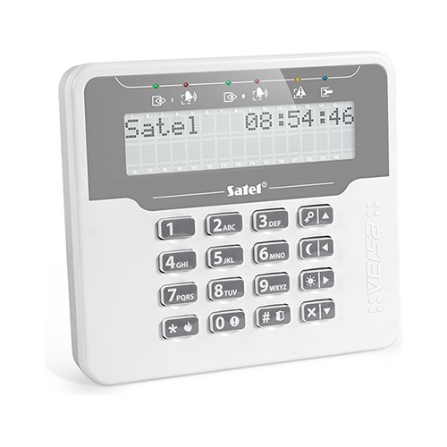 Satel Versa LCD kezelőegység szöveges kijelzővel, fehér házban
